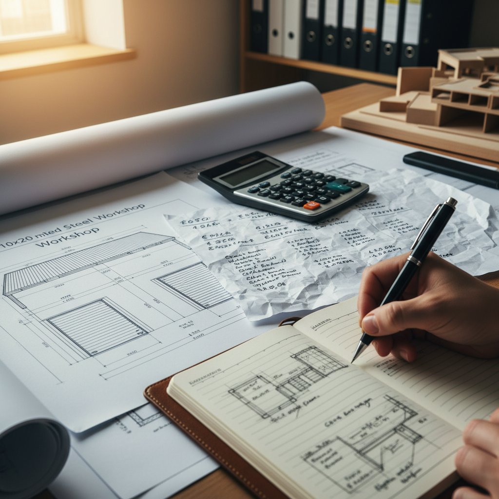 Workshop 10×20 m: cost and financing 2026