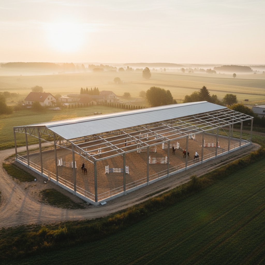 Konkūrų maniežas 30×60 m: realūs atvejai ir investicijų grąža